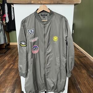 Retro Romeo & Juliet Couture Bomber Patch Green Jacket